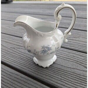 Johann Haviland Bavaria Creamer Germany Fine China Blue Garland Floral Pitcher
